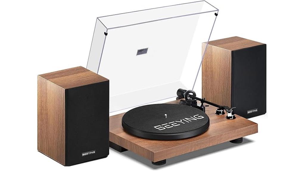 vinyl bluetooth turntable speakers