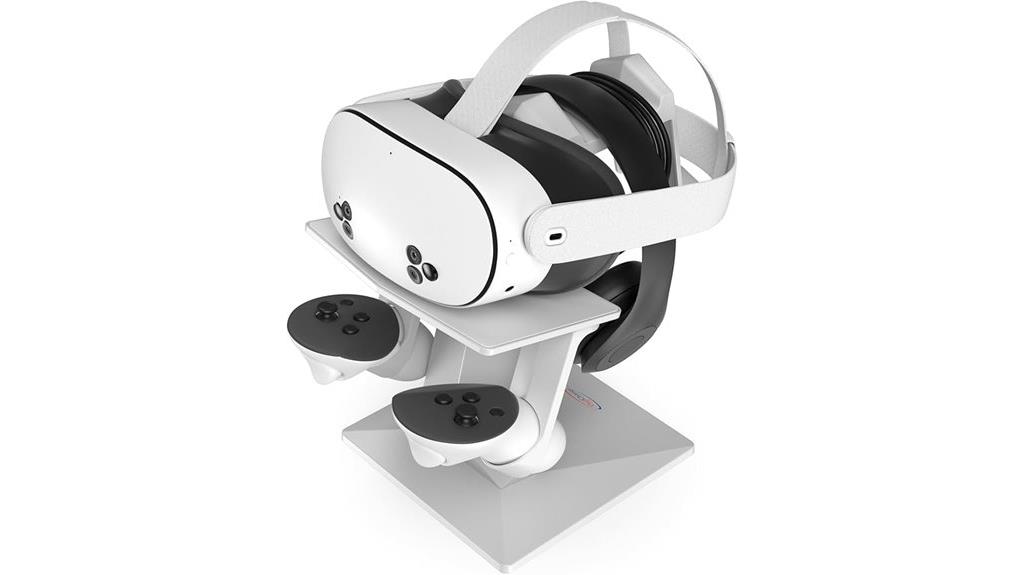 vr headset and controller stand