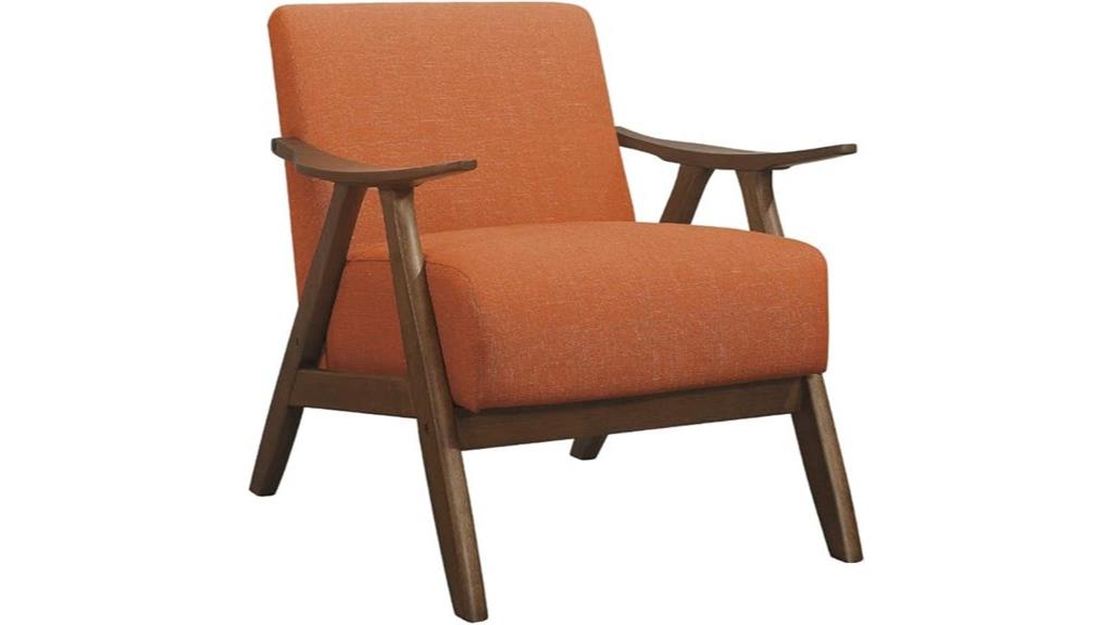 walnut finish accent chair