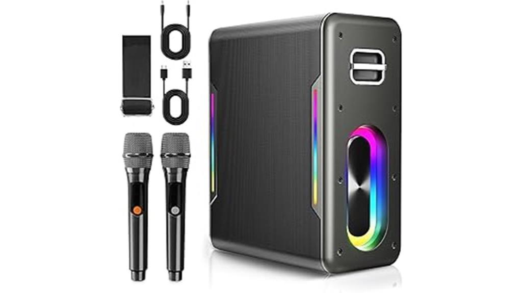 wireless karaoke machine with lights