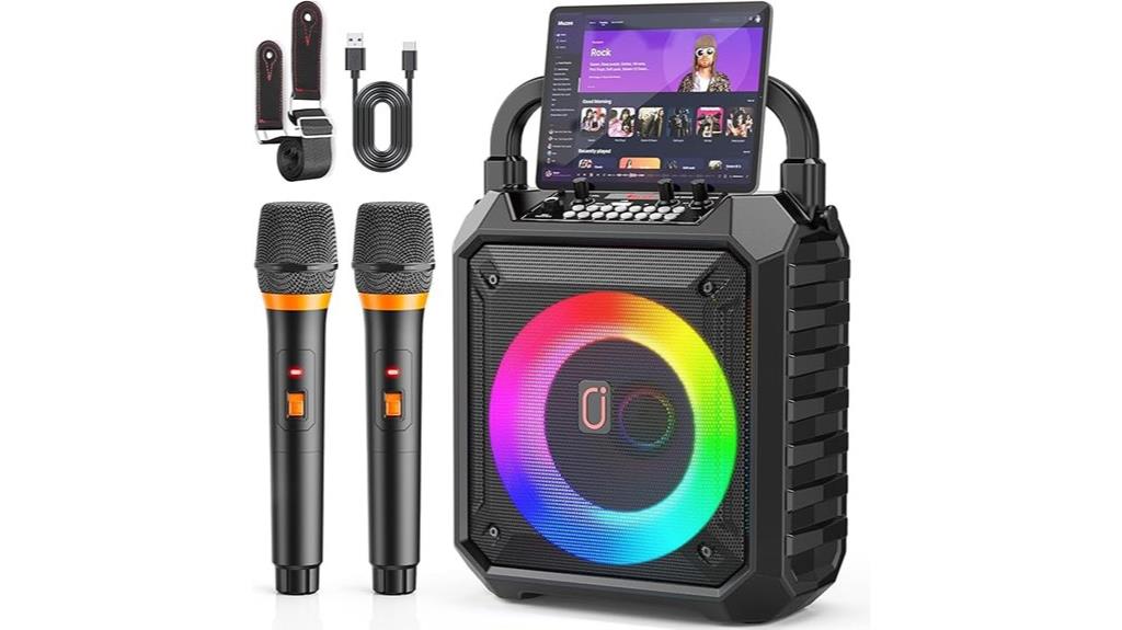 wireless karaoke microphone lights