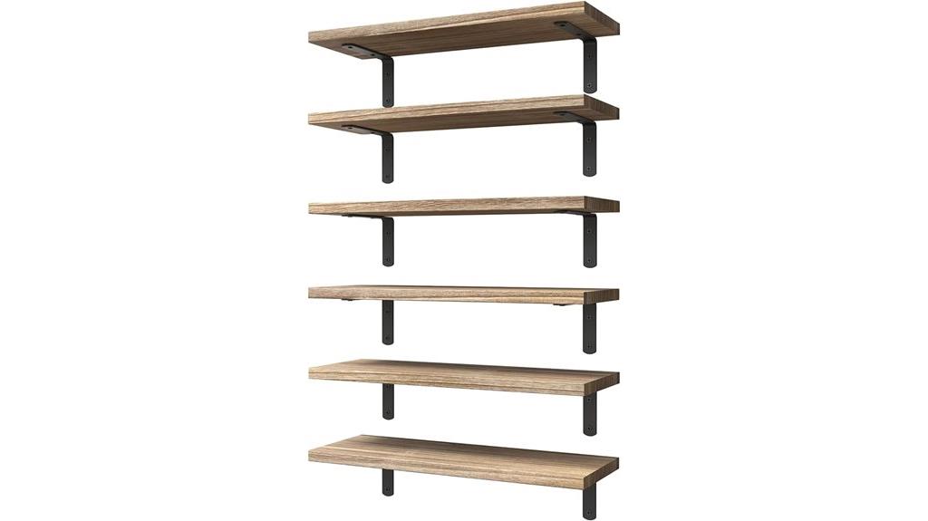 wooden wall shelf set