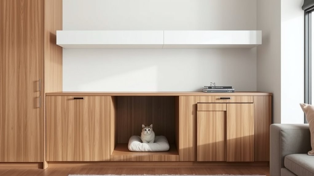 built in pet nook integration