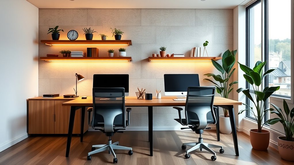 create ergonomic shared workspace