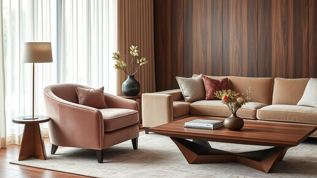 harmonious upholstered wooden mix