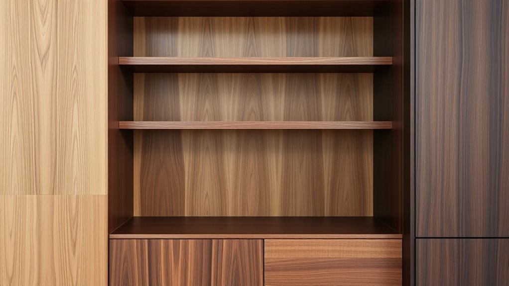 harmonious wood grain blending