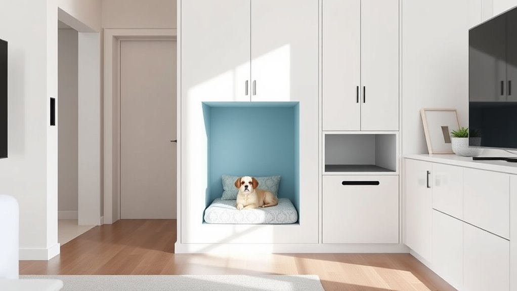 integrated pet nook design