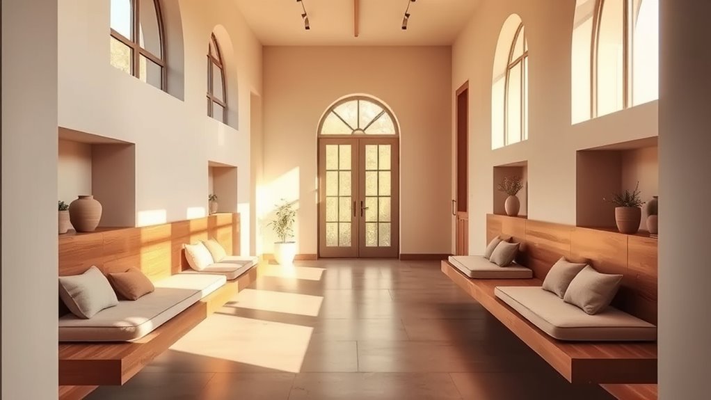 integrated seating at rest stops