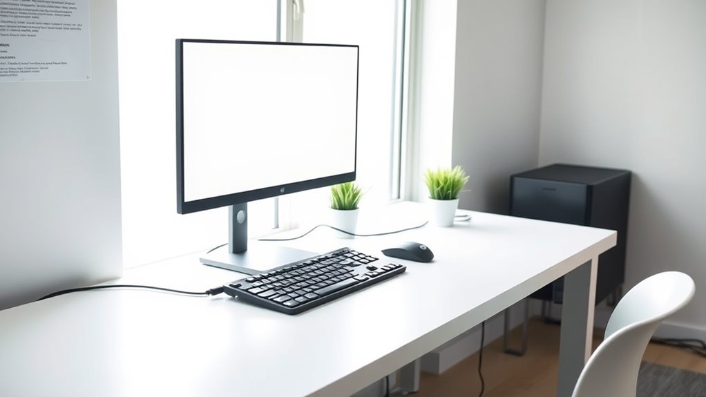 organized clutter free workspace