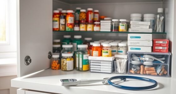 organizing medical supplies