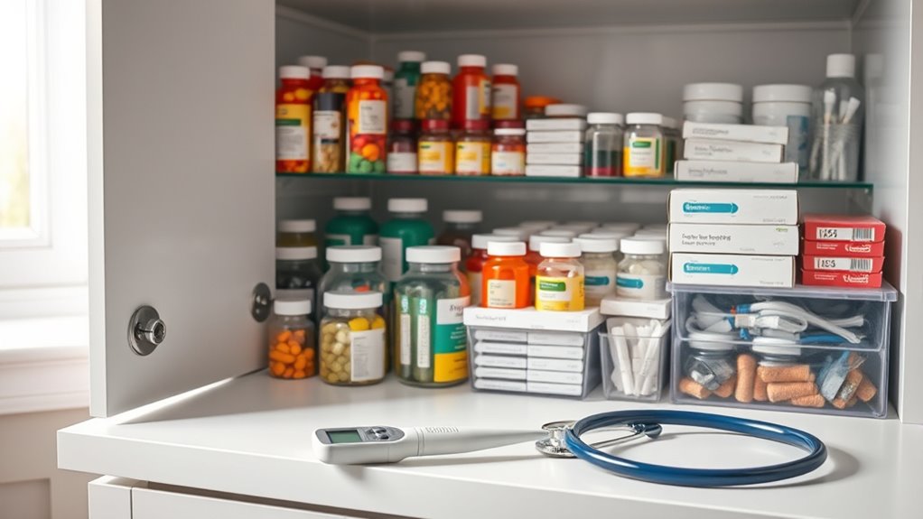 organizing medical supplies