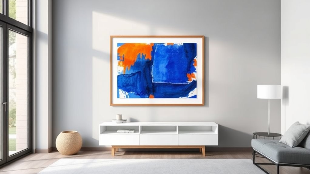 proper art hanging height