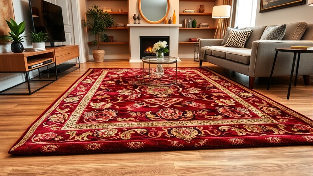 safe stylish rug placement
