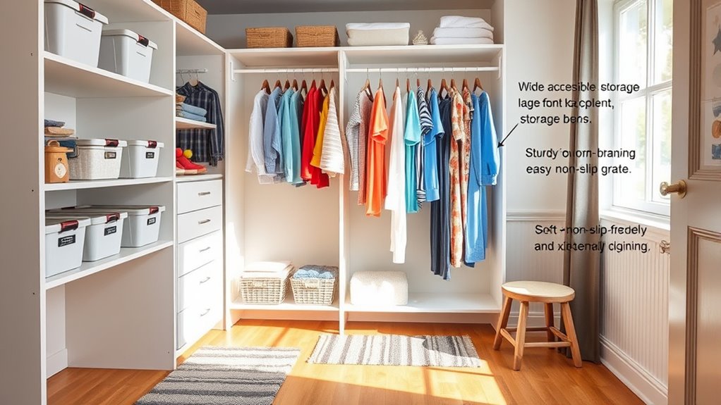 senior friendly closet organization