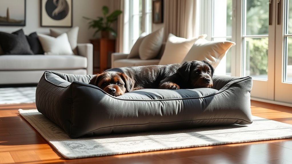 stylish matching dog beds