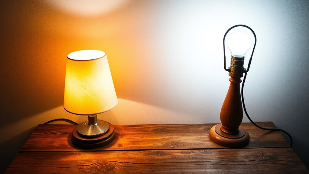 warm and cool lighting choices