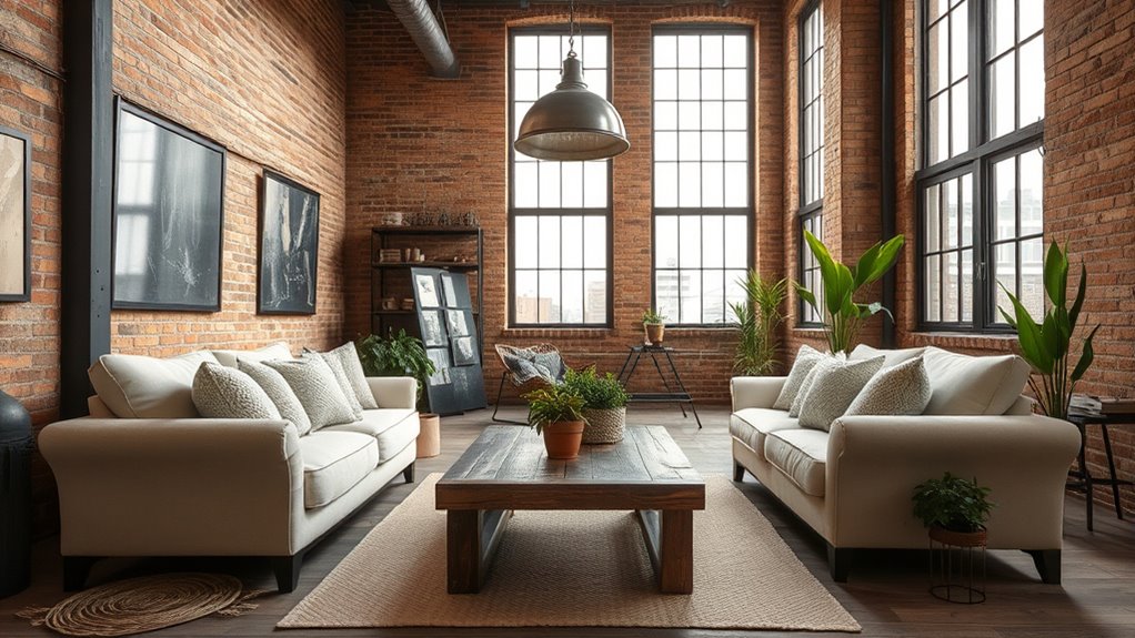 warm industrial cozy decor
