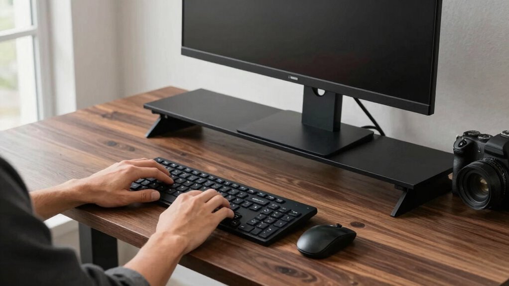 adjust desk for elbow support