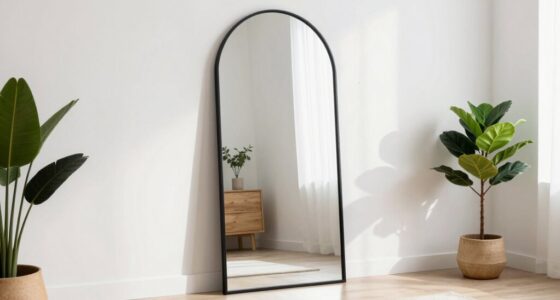 arched mirror enlarges space