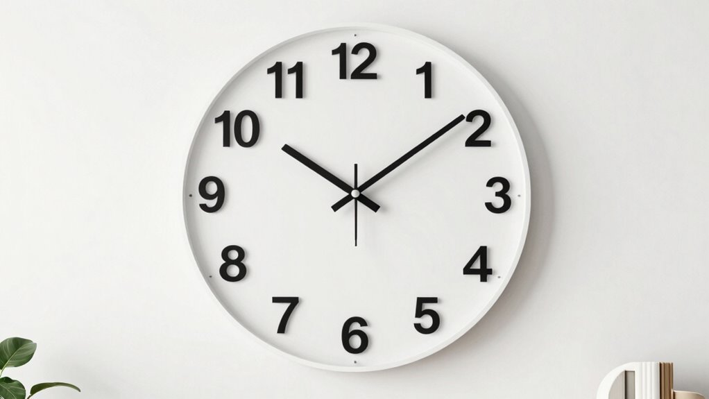 bold contrasting oversized clock