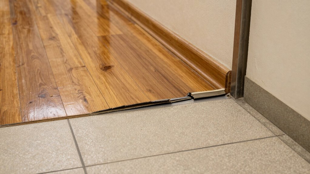 check for uneven flooring edges