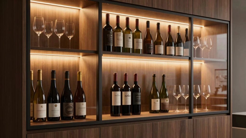 choosing stylish led wine cabinets