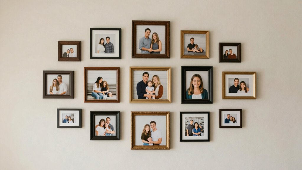 consistent balanced photo arrangement