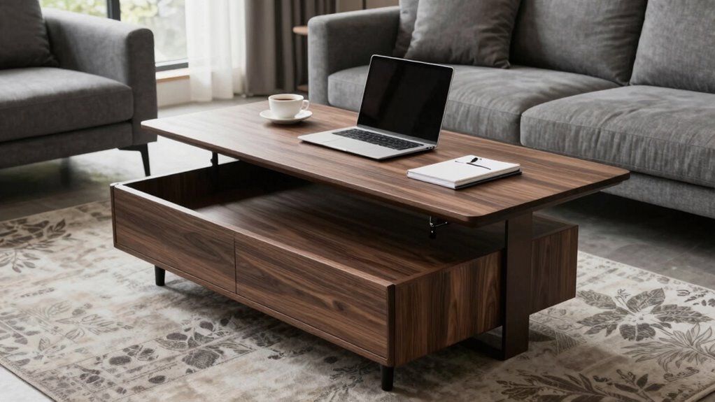 convertible lift top coffee table