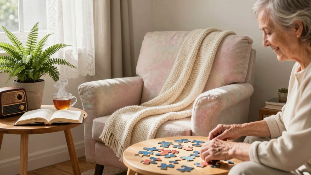 cozy organized relaxation space