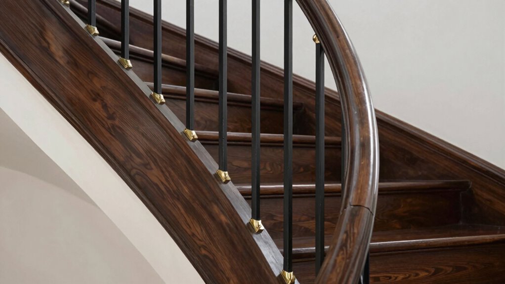 curved and wide stair safety