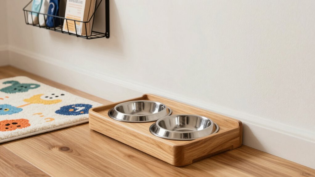 dedicated pet feeding area