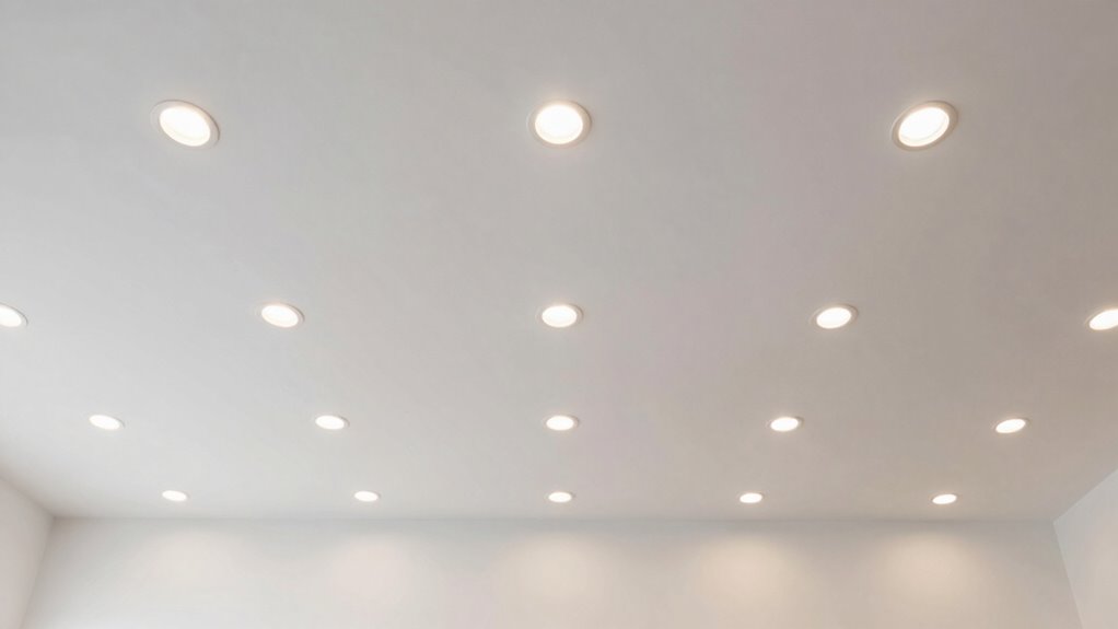 evenly spaced lighting layout