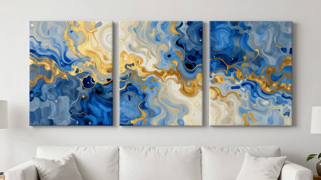 hang triptych art correctly