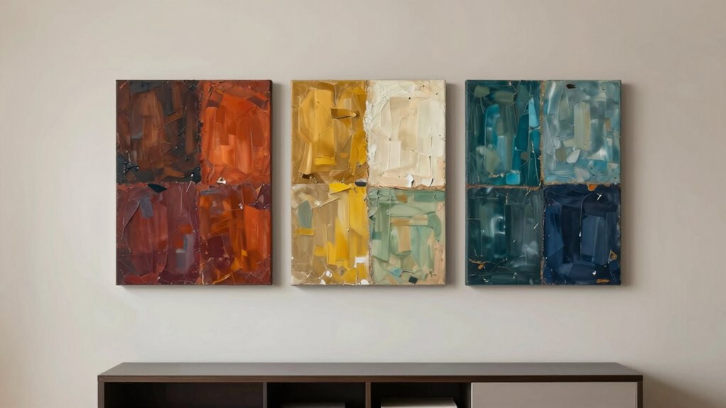 hang triptychs at eye level