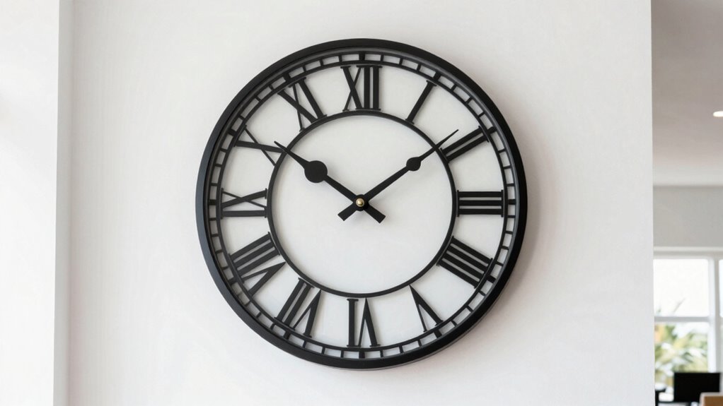 ideal height for oversized clock