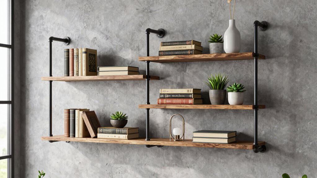 industrial pipe bookshelf considerations