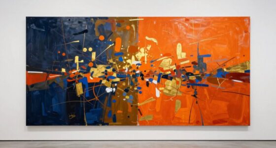 large abstract art placement