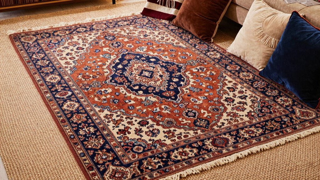 layer rugs and fabrics