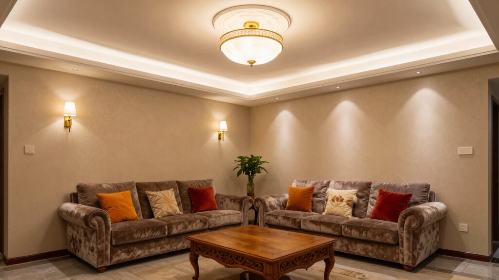 layered lighting enhances ambiance