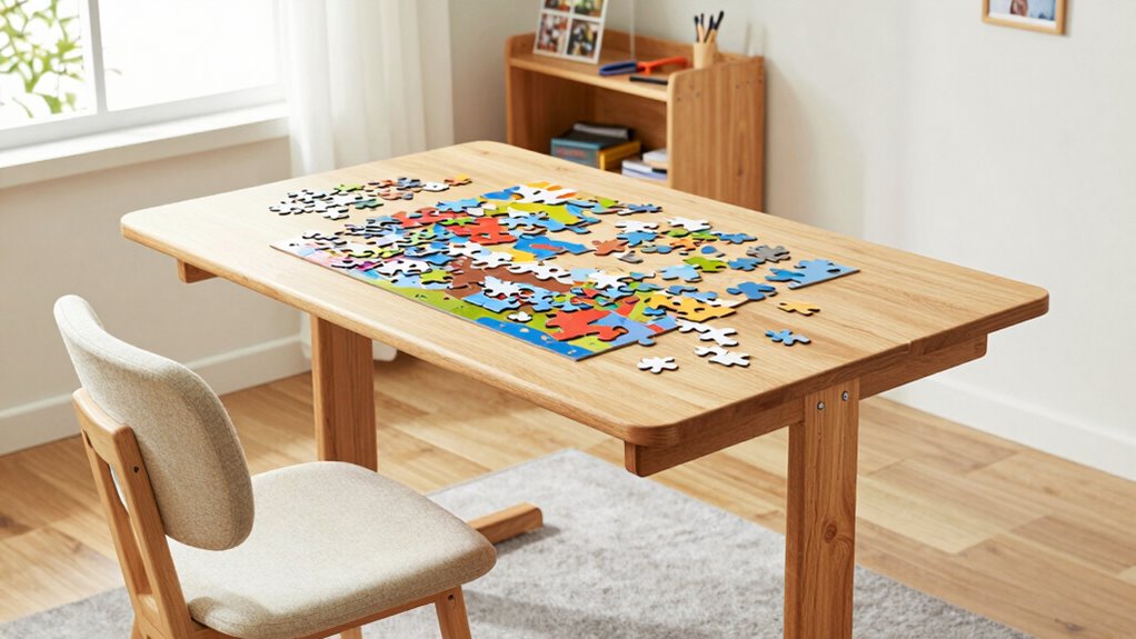 maintain ergonomic puzzle workspace