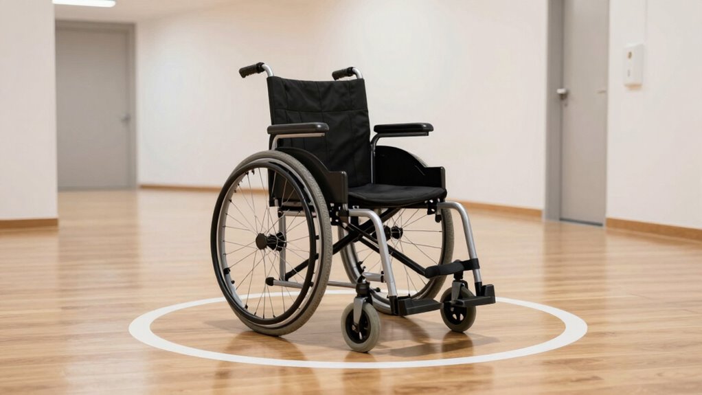 measuring wheelchair turning radius