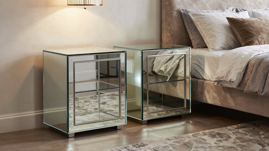 mirror nightstand size and style