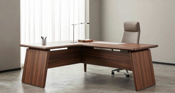 open u shaped desk design