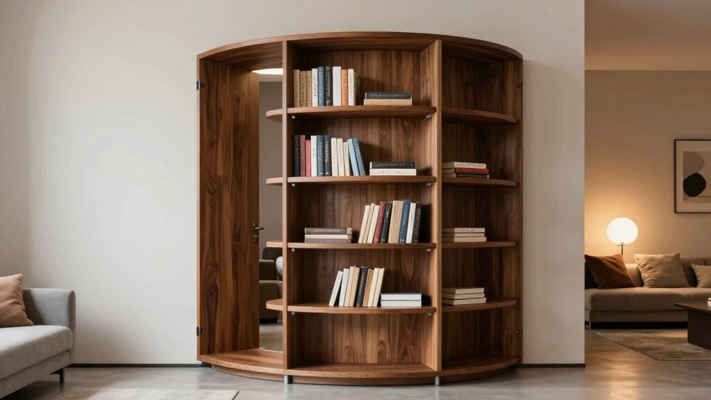 optimal rotating bookcase placement