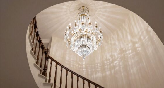 optimal stairway chandelier height