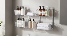organized bathroom storage zones