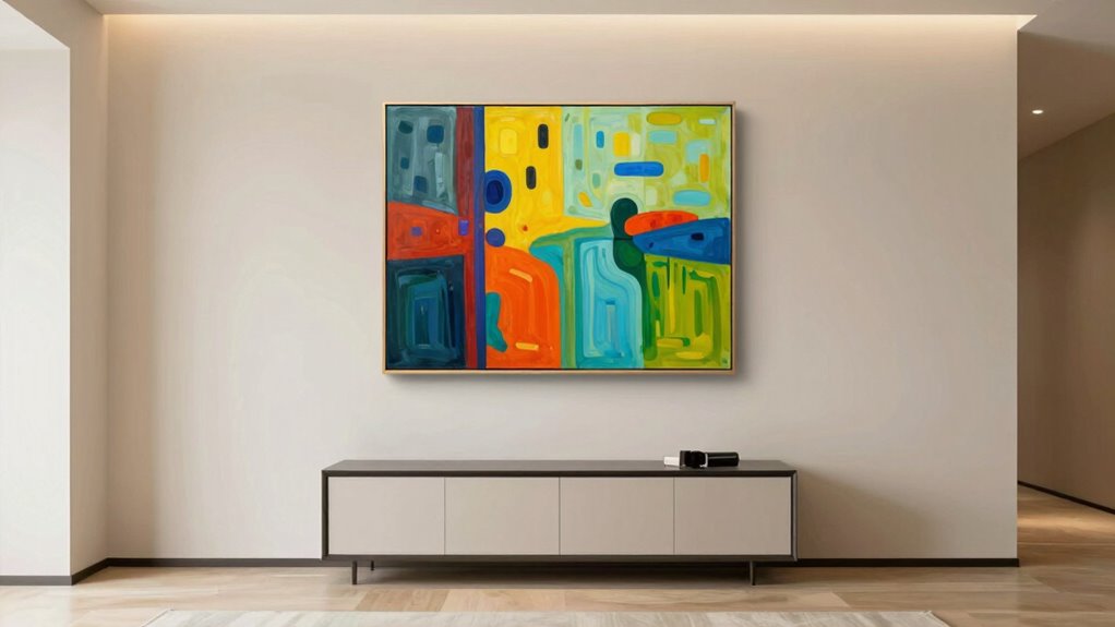 proper art hanging height