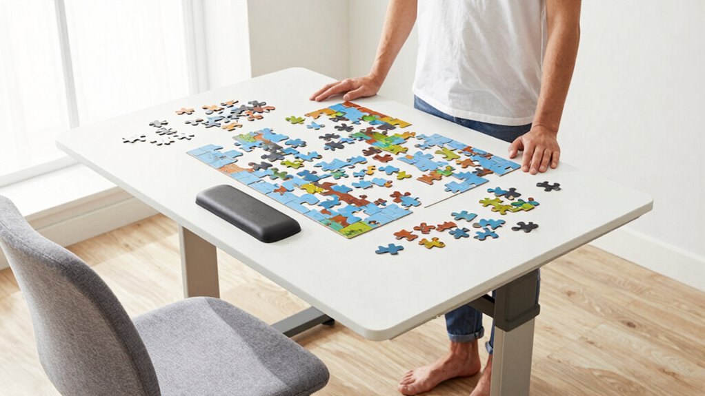proper ergonomic puzzle setup