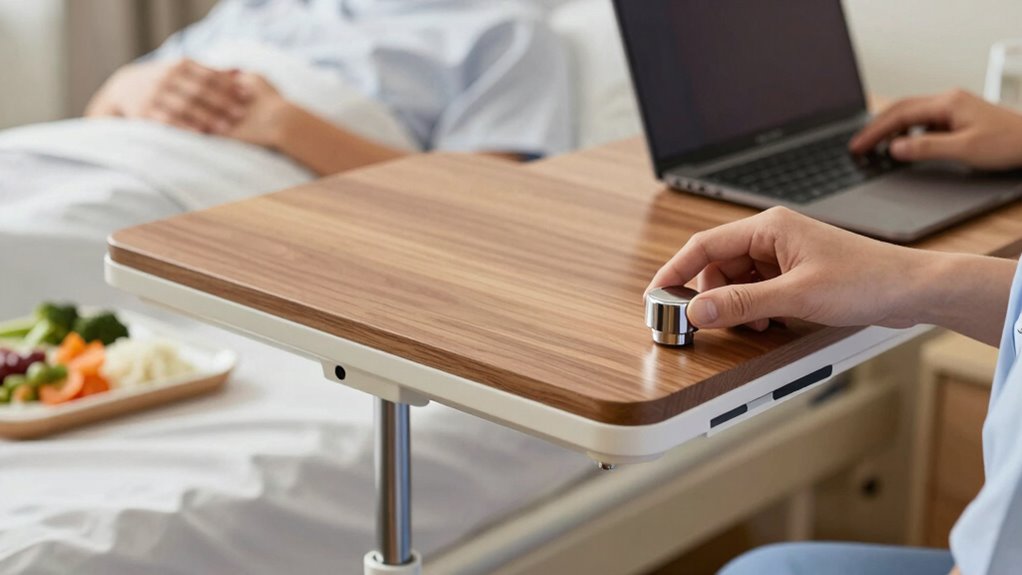 proper overbed table height