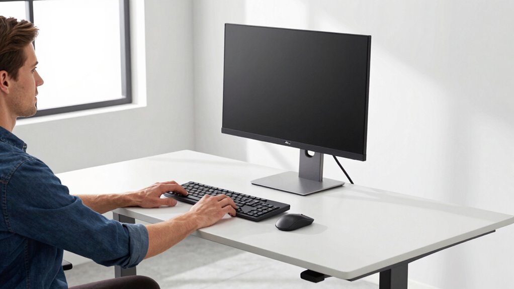 proper standing desk setup